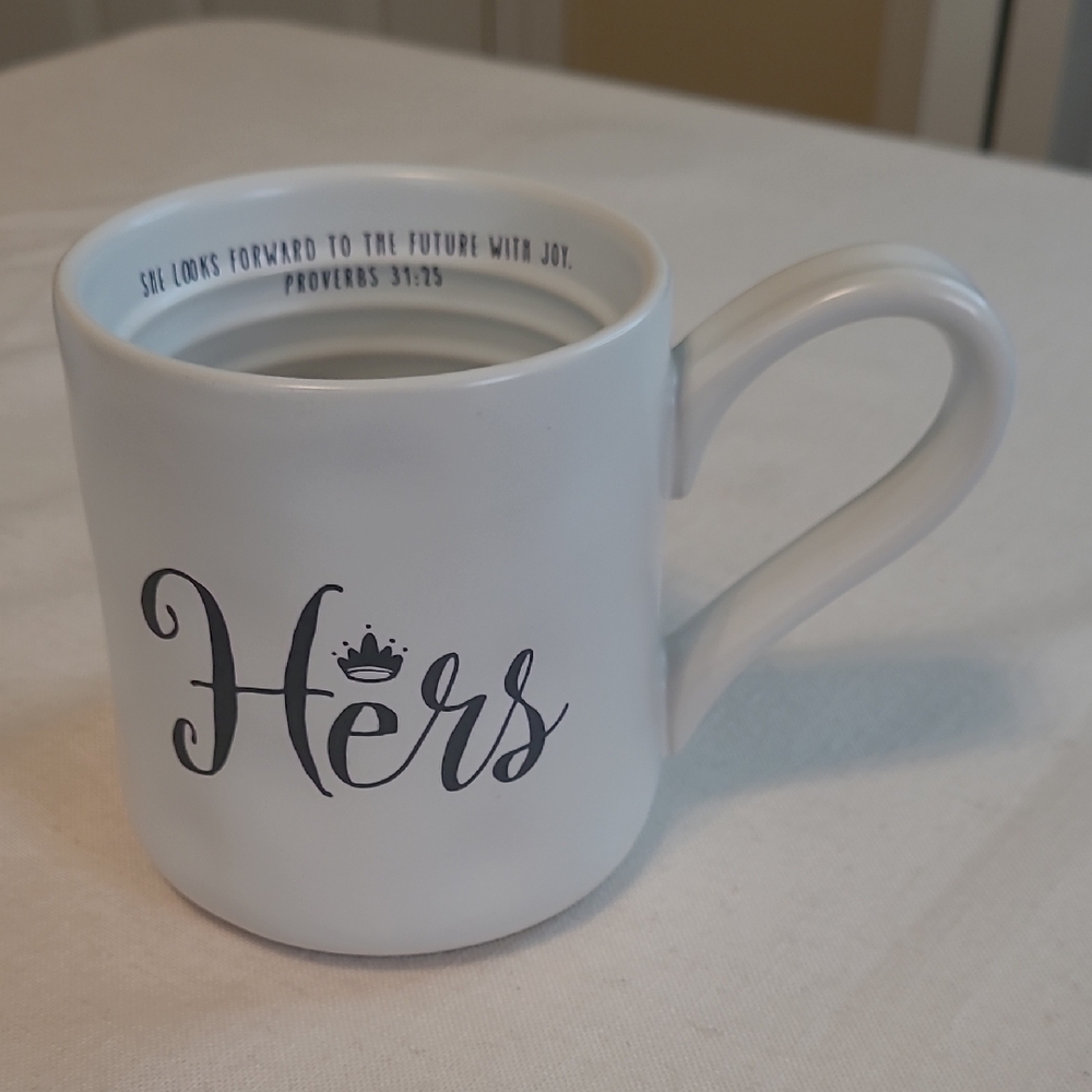 Elegant White 'Hers' Coffee Mug